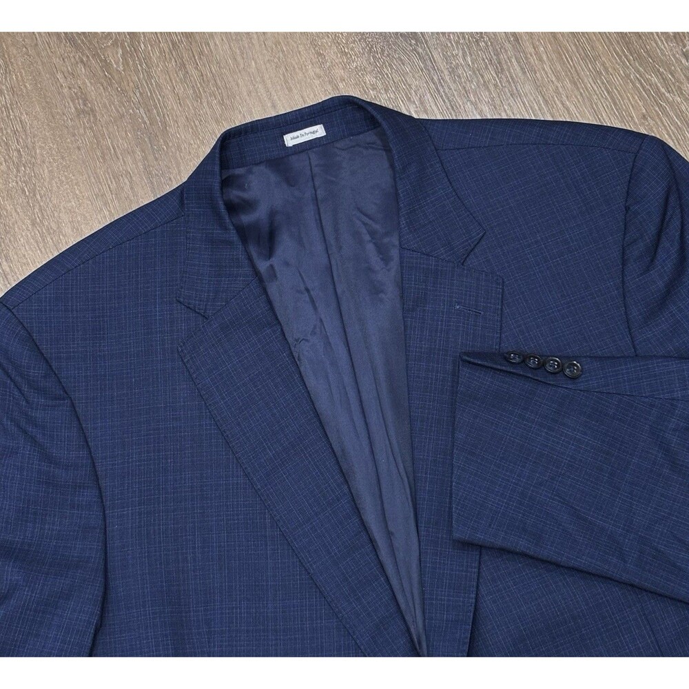 Peter Millar Blazer Mens 52R Blue Virgin Wool Preppy Classic 2 Button